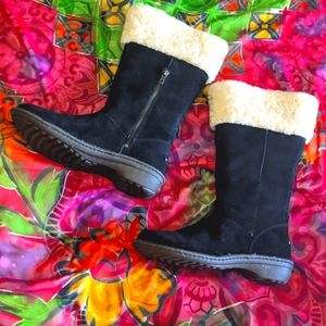 UGG Karyn suede black zippered boots